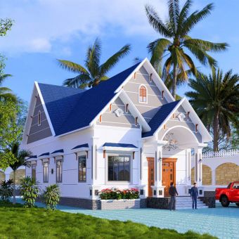 Mẫu nhà nóc thái 2025