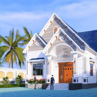 Mẫu nhà nóc thái 2025